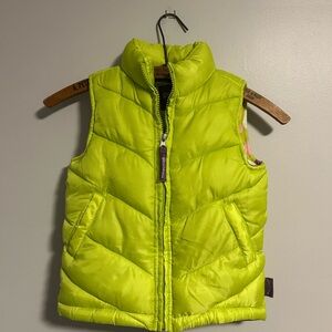 Weatherproof toddler 4 Neon Green zip up Puffer Vest